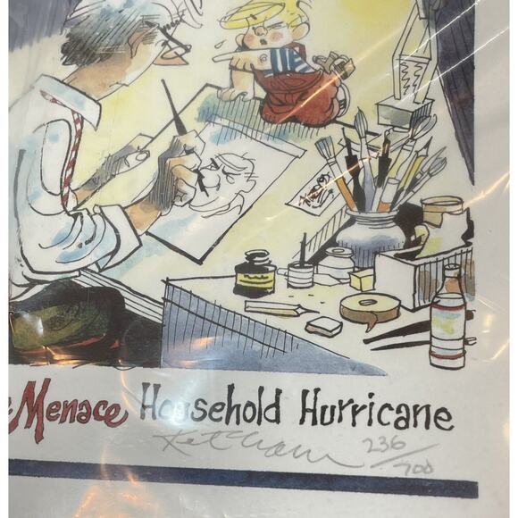 Dennis The Menace Hank Ketchum Giclee Print Limited 236/700 Signed Framed COA - Picture 6 of 16